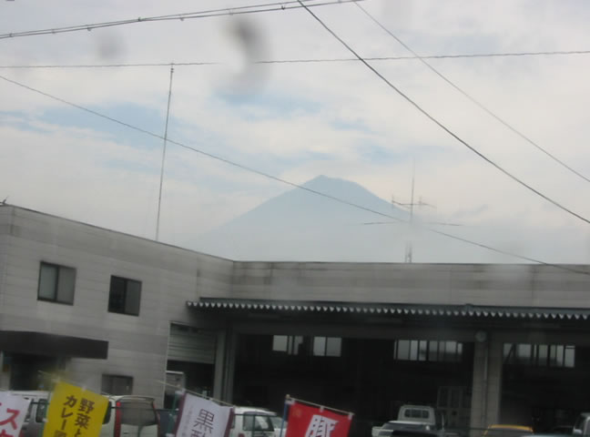 fuji from the bus