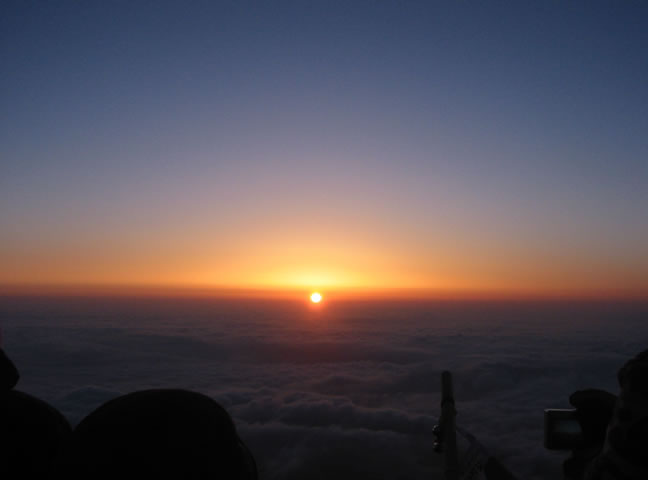 sunrise seen from mt. fuji