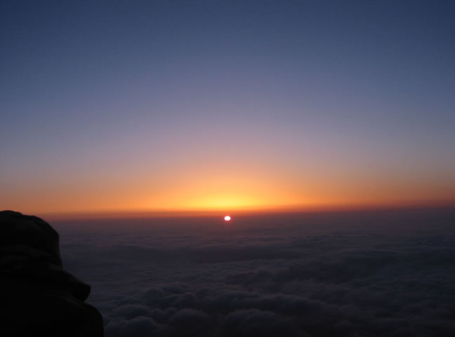 sunrise seen from mt. fuji